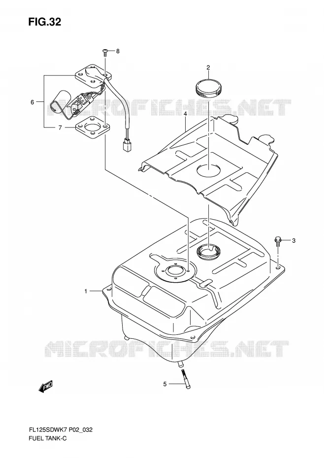 FUEL TANK Suzuki SCOOTER 125 FL 2007  FL125SDWK7(P2)