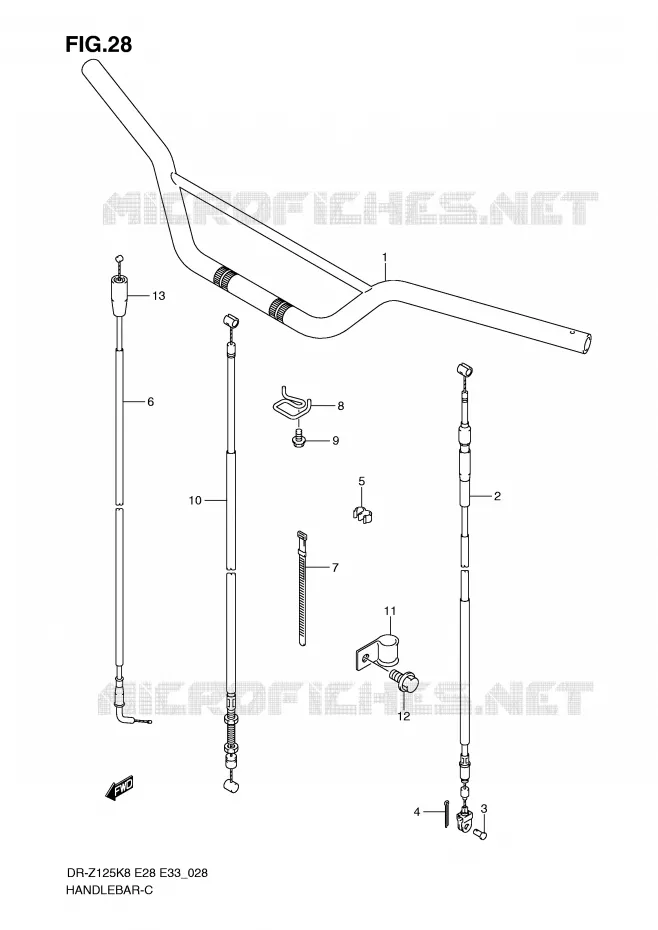 HANDLEBAR Suzuki MOTO 125 DR-Z 2011  DR-Z125LL0(E28/E33)