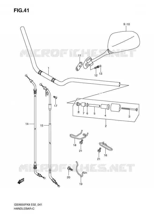 HANDLEBAR Suzuki MOTO 650 GSX-F 2009  GSX650FAK9(E2)