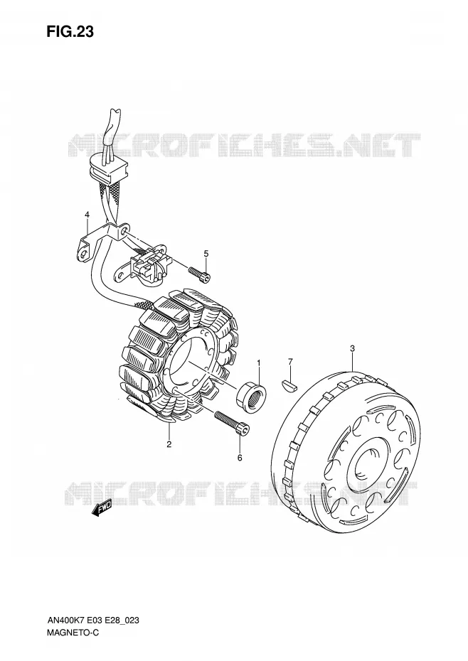 IGNITION (MODEL K7) Suzuki SCOOTER 400 BURGMAN 2010  AN400AL0(E3/E28)