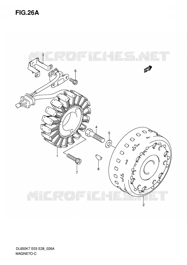 IGNITION (MODEL K8/K9/L0) Suzuki MOTO 650 V-STROM 2007  DL650K7(E3/E28)