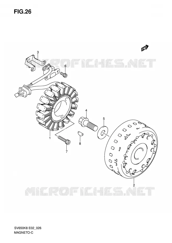 IGNITION Suzuki MOTO 650 SV 2008  SV650UAK8(E2)