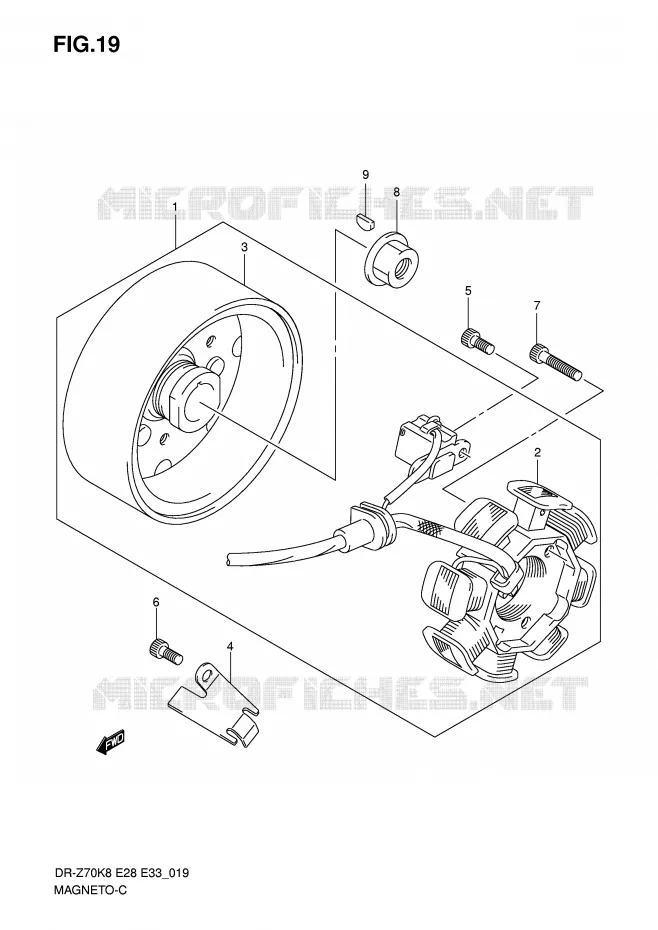 IGNITION Suzuki MOTO 70 DR-Z 2009  DR-Z70K9(E28/E33)