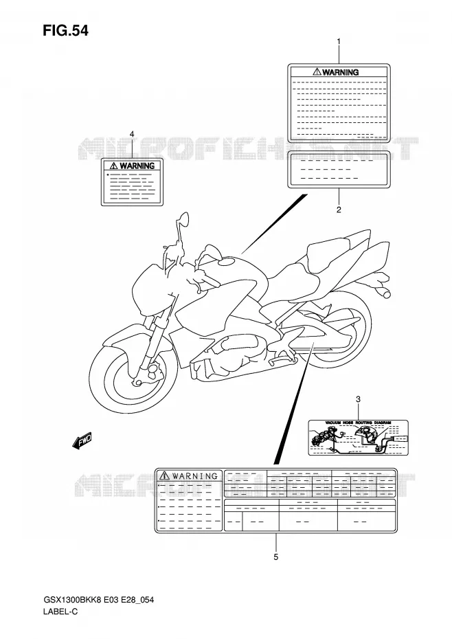 LABEL Suzuki MOTO 1300 B-KING 2009  GSX1300BKAK9(E3/E28)