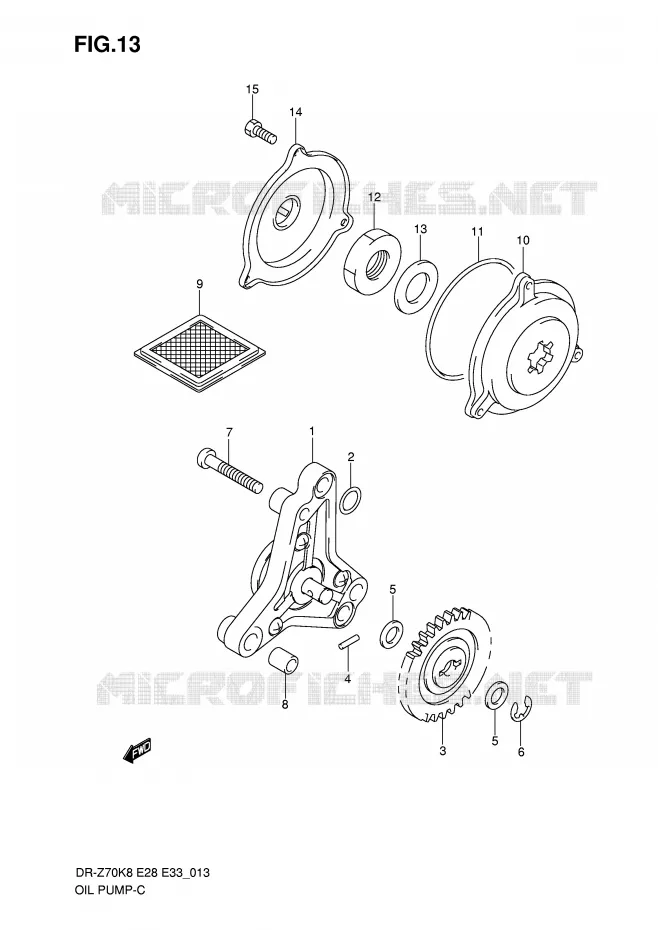 OIL PUMP Suzuki MOTO 70 DR-Z 2012  DR-Z70L0(E28/E33)