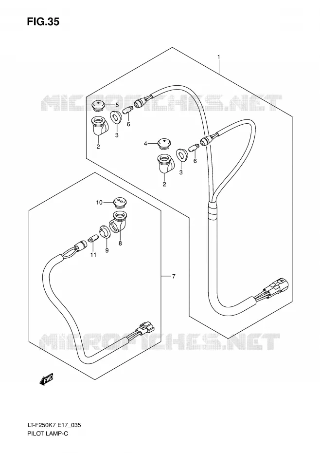 PILOT LAMPS (E4) Suzuki QUAD 250 OZARK 2010  LT-F250L0(E17)
