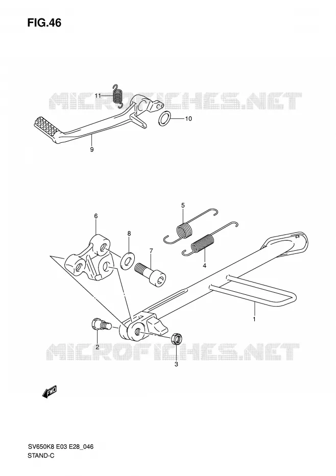 STAND Suzuki MOTO 650 SV 2009  SV650SAK9(E3/E28)
