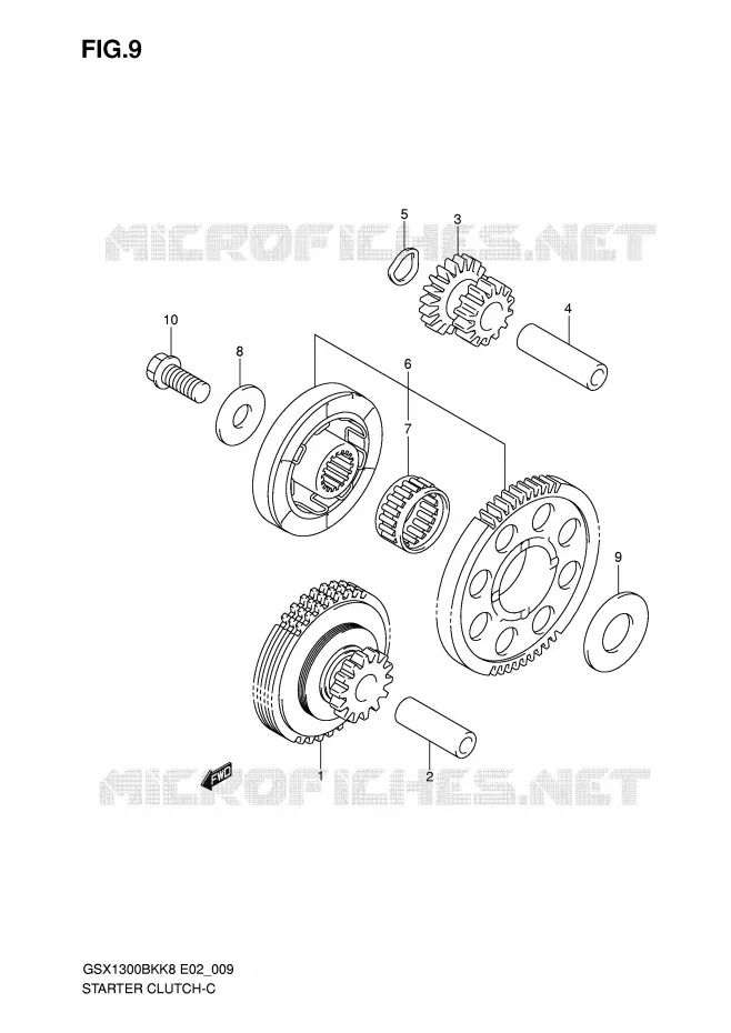 STARTER MOTOR CLUTCH Suzuki MOTO 1300 B-KING 2012  GSX1300BKU2K8(E2)