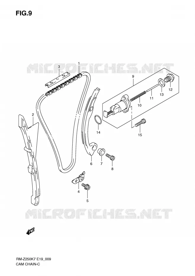 TIMING Suzuki MOTO 250 RM-Z 2007  RM-Z250K7(E19)
