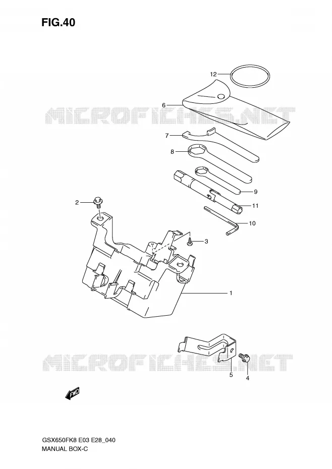TOOL BOX Suzuki MOTO 650 GSX-F 2010  GSX650FL0(E3/E28)