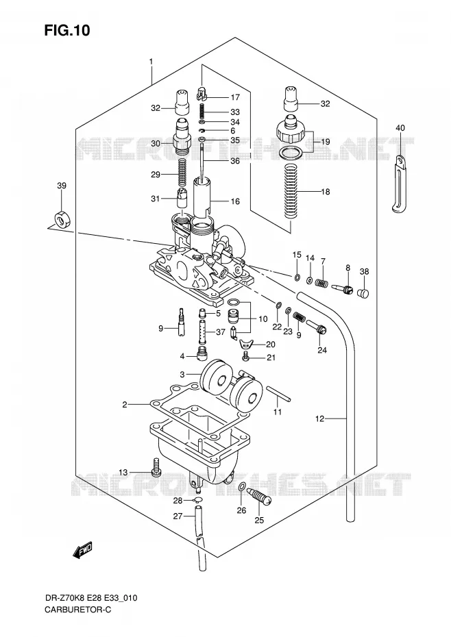 CARBURETOR Suzuki MOTO 70 DR-Z 2012  DR-Z70L0(E28/E33)