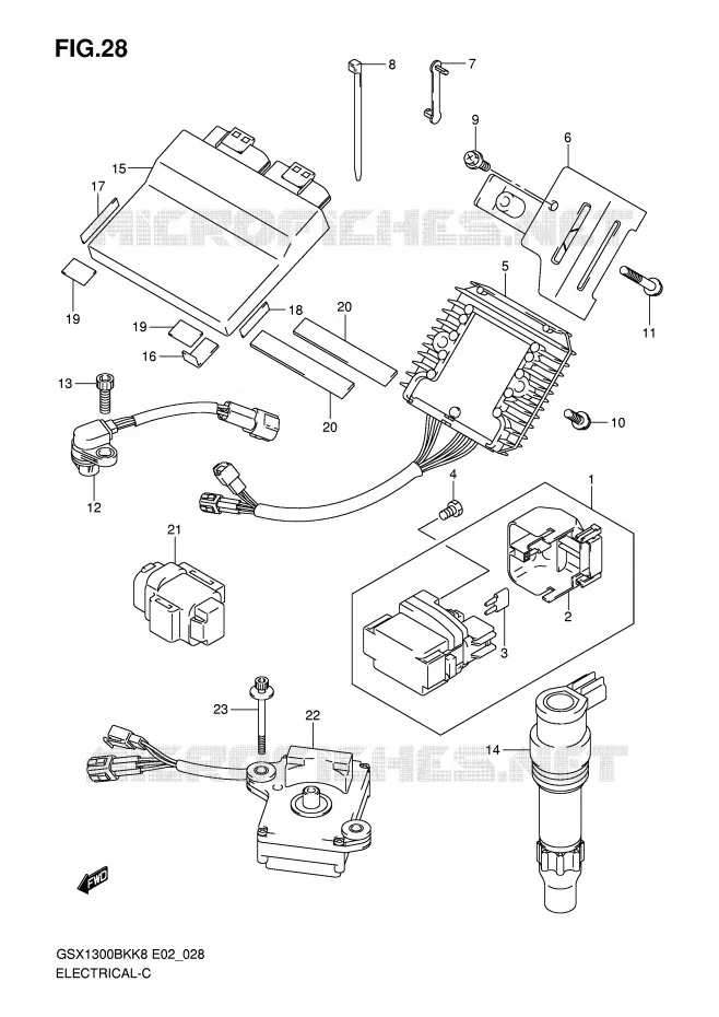 ELECTRICAL (E2/E19/E24) Suzuki MOTO 1300 B-KING 2009  GSX1300BKK9(E2)