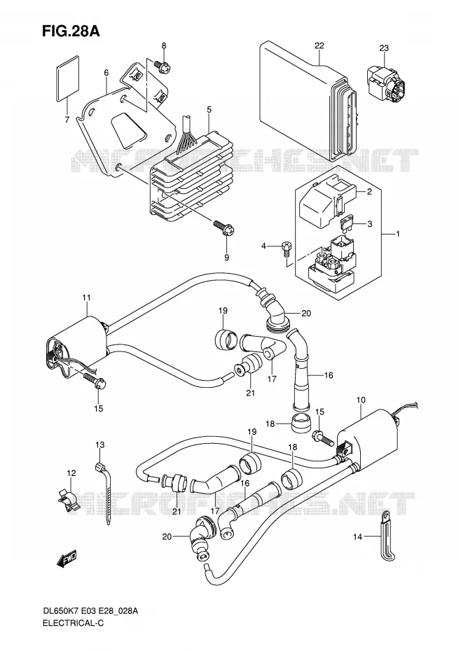 ELECTRICAL (MODEL K8/K9/L0) Suzuki MOTO 650 V-STROM 2007  DL650K7(E3/E28)