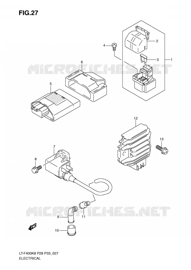ELECTRICAL (MODEL K8/K9) Suzuki QUAD 400 KINGQUAD 2009  LT-F400K9(P28/P33)