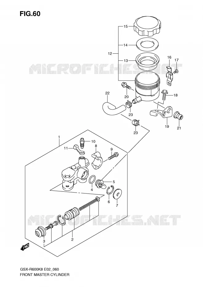 FRONT MASTER CYLINDER Suzuki MOTO 600 GSX-R 2010  GSX-R600UFL0(E2)