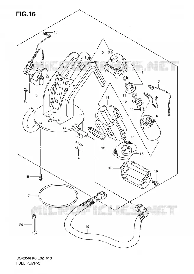 FUEL PUMP Suzuki MOTO 650 GSX-F 2010  GSX650FUAL0(E2)