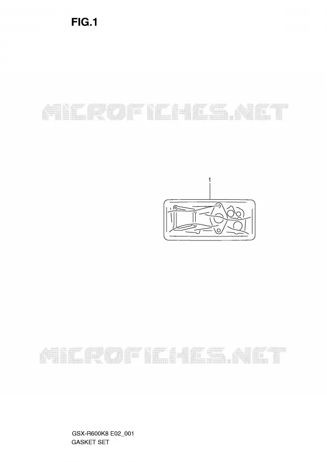 GASKET SET Suzuki MOTO 600 GSX-R 2009  GSX-R600K9(E2)