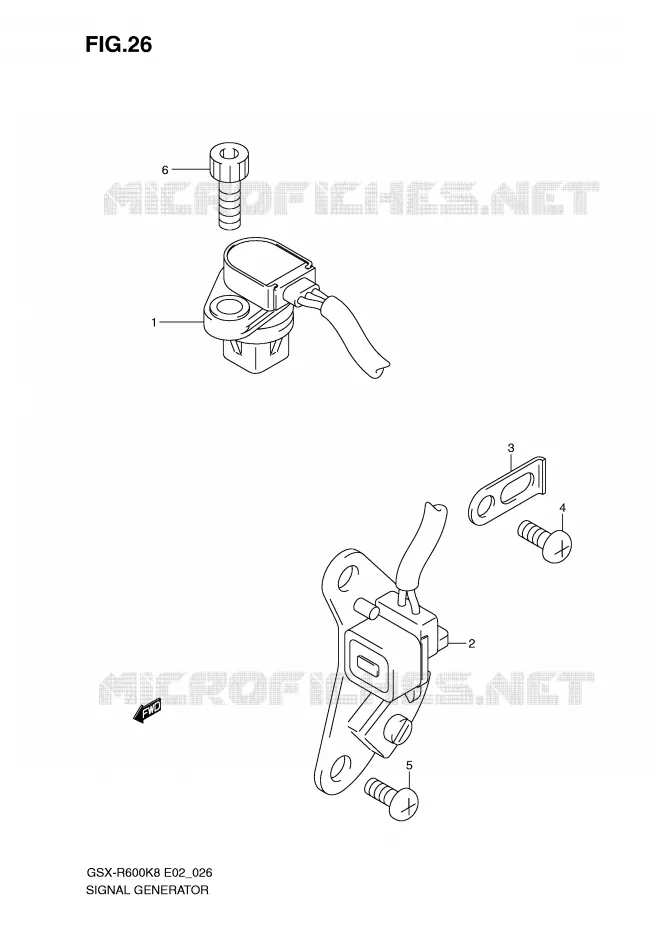 GENERATOR SENSOR Suzuki MOTO 600 GSX-R 2008  GSX-R600U3K8(E2)