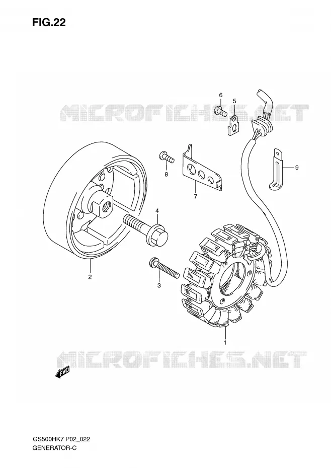 GENERATOR Suzuki MOTO 500 GS-E 2007  GS500HUK7(P02)
