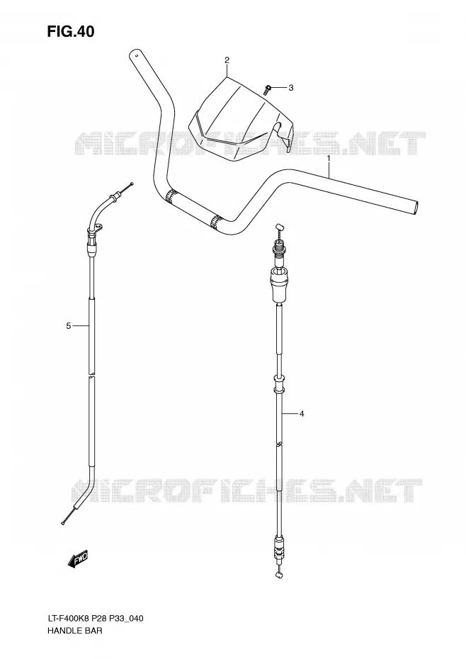 HANDLEBAR Suzuki QUAD 400 KINGQUAD 2009  LT-F400K9(P28/P33)