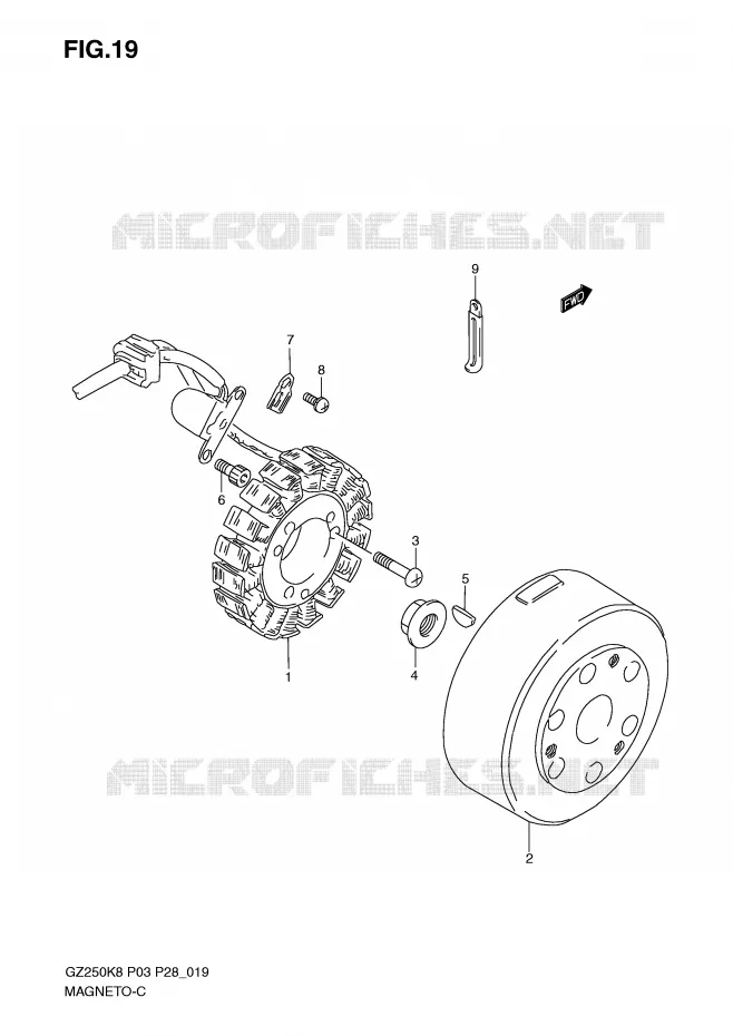 IGNITION Suzuki MOTO 250 MARAUDER 2008  GZ250K8(P3)