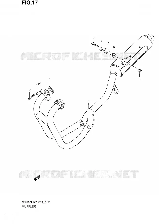 MUFFLER Suzuki MOTO 500 GS-F 2007  GS500FMK7(P02)