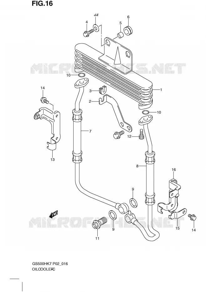 OIL COOLER (GS500FH/FM) Suzuki MOTO 500 GS-F 2007  GS500FMK7(P02)