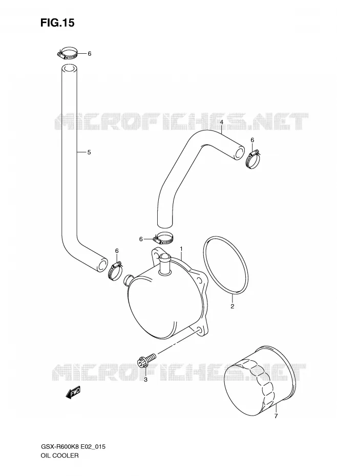 OIL COOLER Suzuki MOTO 600 GSX-R 2008  GSX-R600K8(E2)