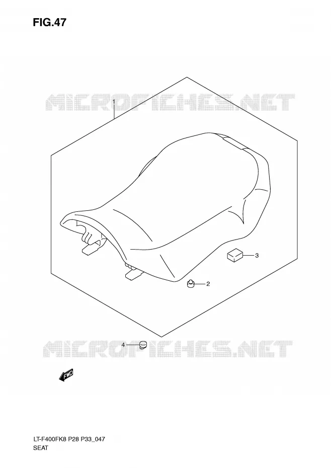 SEAT Suzuki QUAD 400 KINGQUAD 2009  LT-F400FK9(P28/P33)