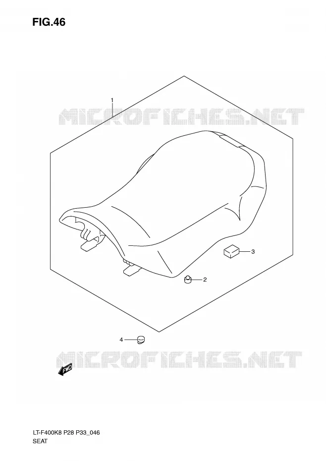 SEAT Suzuki QUAD 400 KINGQUAD 2010  LT-F400L0(P28/P33)