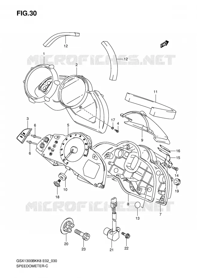 SPEEDOMETER Suzuki MOTO 1300 B-KING 2011  GSX1300BKU2K8(E2)