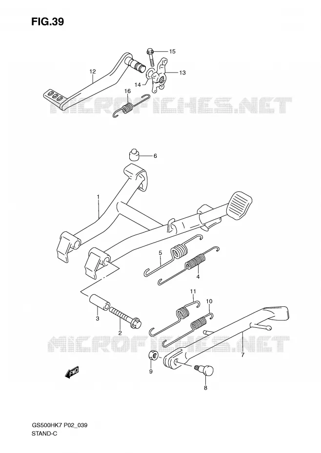 STAND Suzuki MOTO 500 GS-E 2007  GS500HK7(P02)