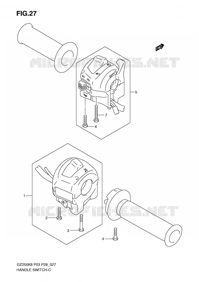 SWITCHES Suzuki MOTO 250 MARAUDER 2008  GZ250K8(P3)