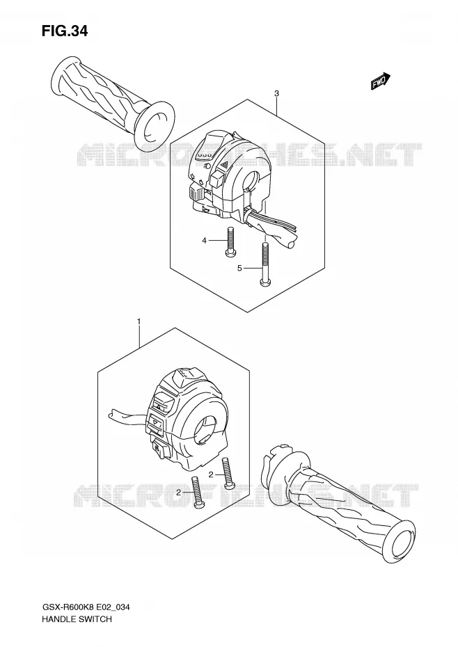 SWITCHES Suzuki MOTO 600 GSX-R 2009  GSX-R600K9(E2)