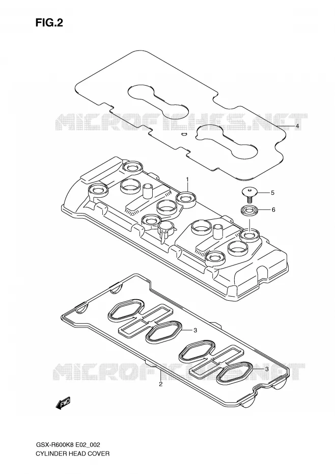 CYLINDER HEAD COVER Suzuki MOTO 600 GSX-R 2010  GSX-R600L0(E2)