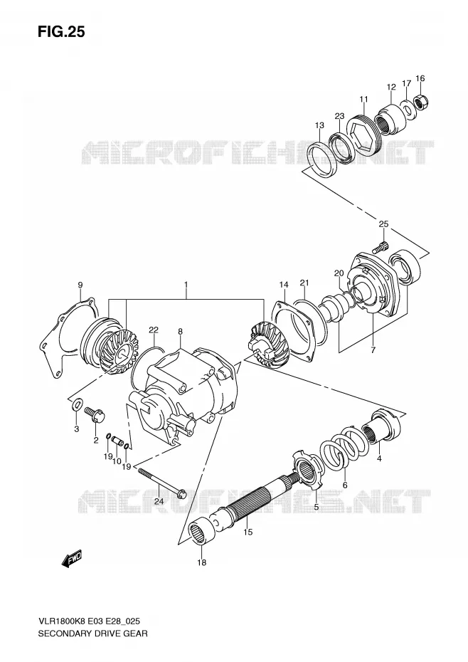 DRIVESHAFT Suzuki MOTO 1800 BOULEVARD 2009  VLR1800K9(E3/E28)