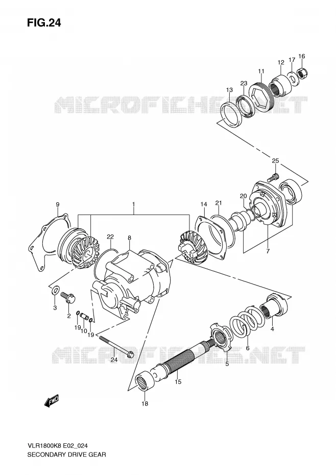 DRIVESHAFT Suzuki MOTO 1800 INTRUDER 2009  VLR1800K9(E2)