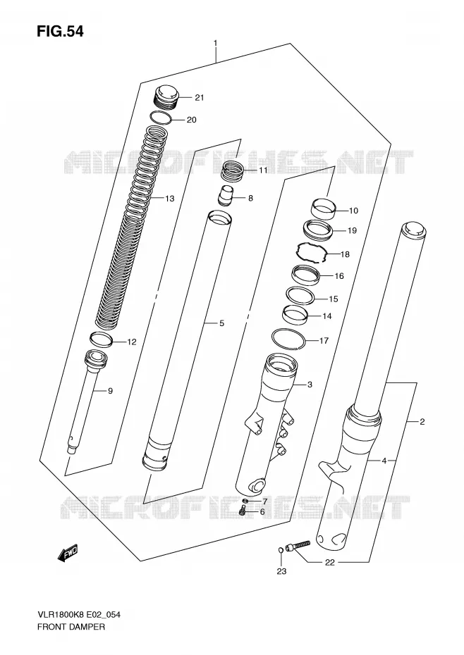 FRONT FORK Suzuki MOTO 1800 INTRUDER 2010  VLR1800L0(E2)