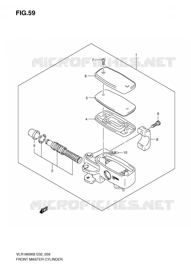 FRONT MASTER CYLINDER Suzuki MOTO 1800 BOULEVARD 2008  VLR1800U2K8(E2)