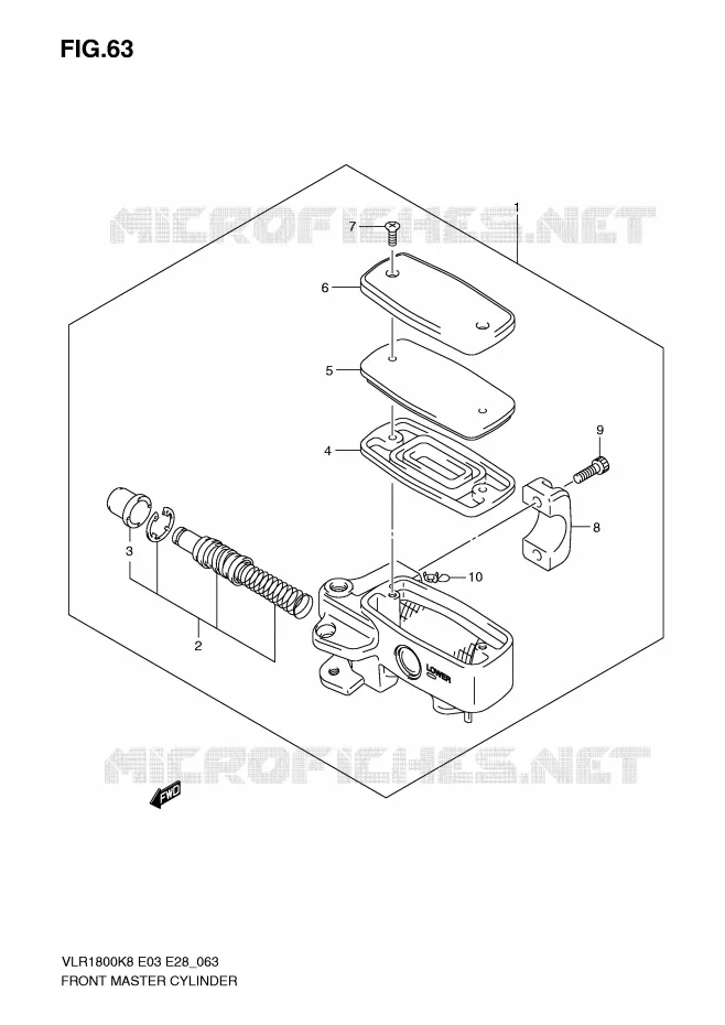 FRONT MASTER CYLINDER Suzuki MOTO 1800 BOULEVARD 2010  VLR1800L0(E3/E28)