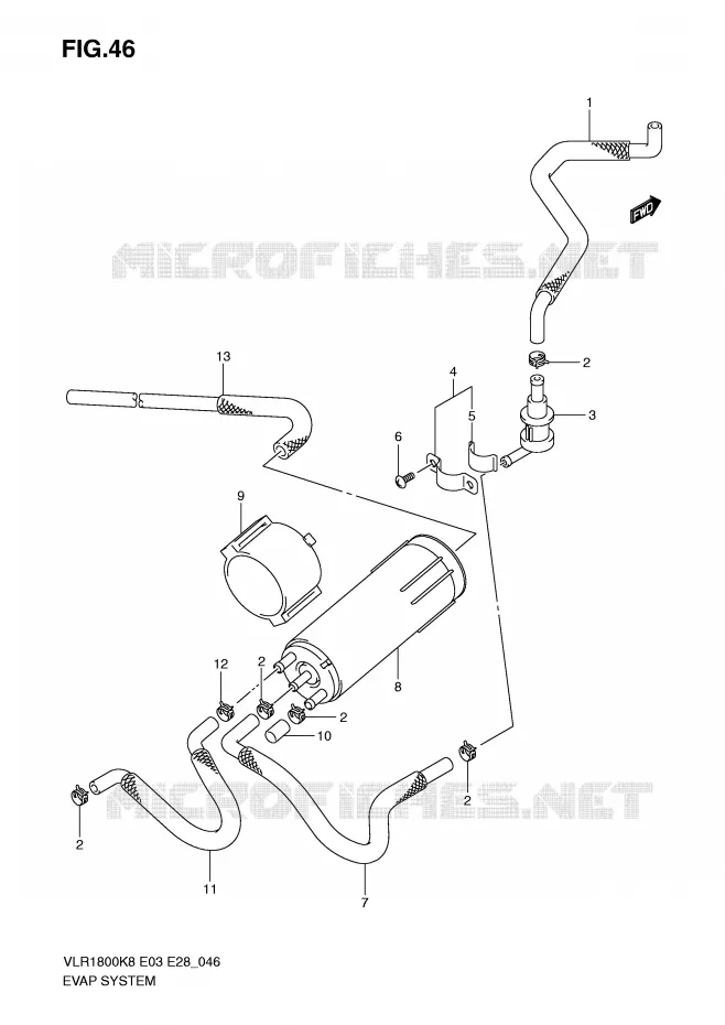 FUEL EVAP SYSTEM (E33) Suzuki MOTO 1800 BOULEVARD 2009  VLR1800K9(E3/E28)