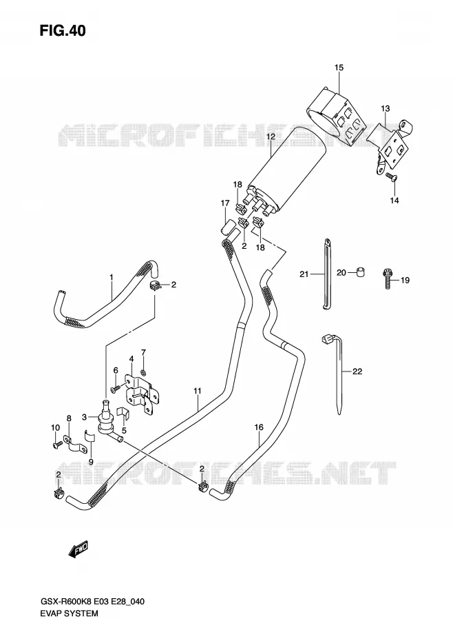 FUEL EVAP SYSTEM (E33) Suzuki MOTO 600 GSX-R 2010  GSX-R600L0(E3/E28)
