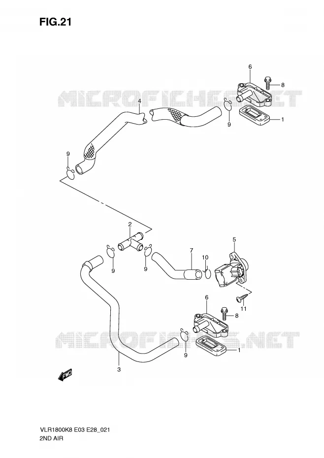 FUEL EVAP SYSTEM (MODEL K8/K9 E3,E28) Suzuki MOTO 1800 BOULEVARD 2009  VLR1800TK9(E3/E28)
