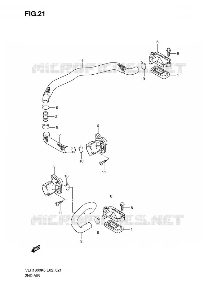FUEL EVAP SYSTEM Suzuki MOTO 1800 INTRUDER 2009  VLR1800TK9(E2)