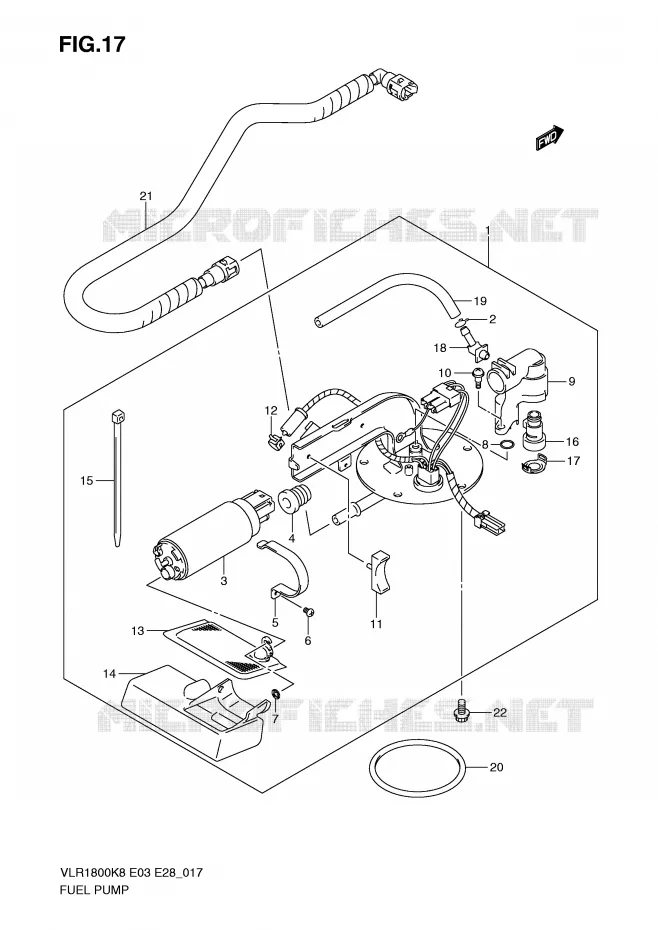 FUEL PUMP Suzuki MOTO 1800 BOULEVARD 2010  VLR1800L0(E3/E28)