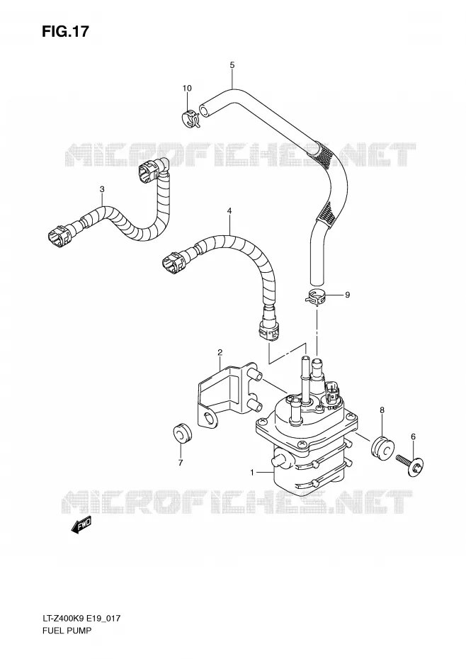 FUEL PUMP Suzuki QUAD 400 QUADSPORT 2009  LT-Z400ZK9(E19)