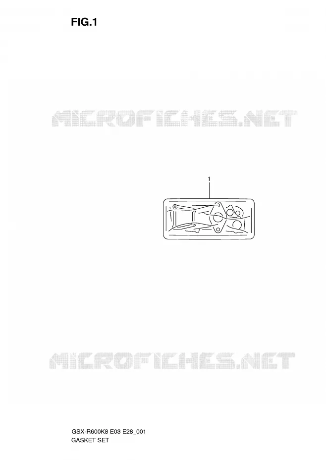 GASKET SET Suzuki MOTO 600 GSX-R 2009  GSX-R600K9(E3/E28)