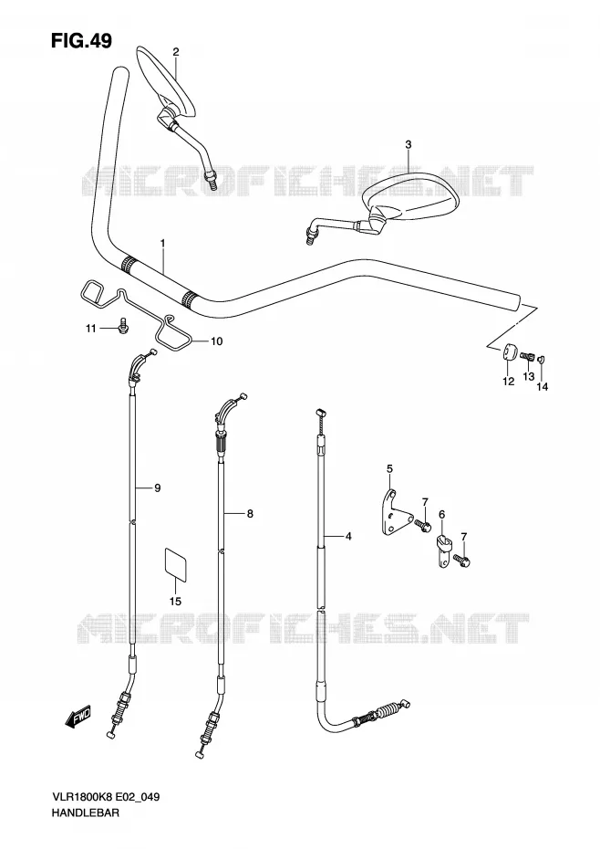 HANDLEBAR Suzuki MOTO 1800 INTRUDER 2008  VLR1800K8(E2)