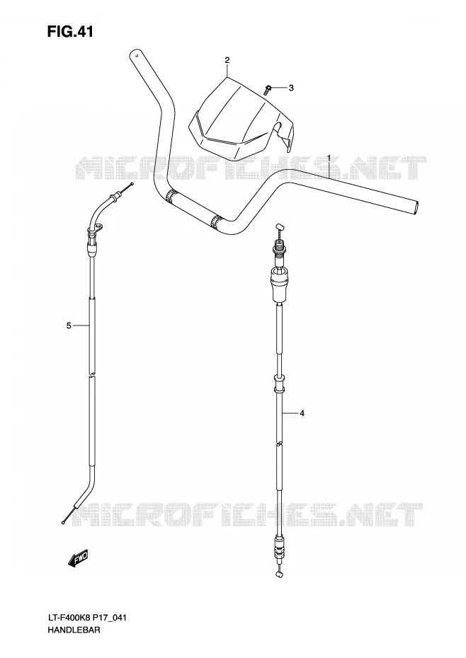 HANDLEBAR Suzuki QUAD 400 KINGQUAD 2009  LT-F400K9(P17)