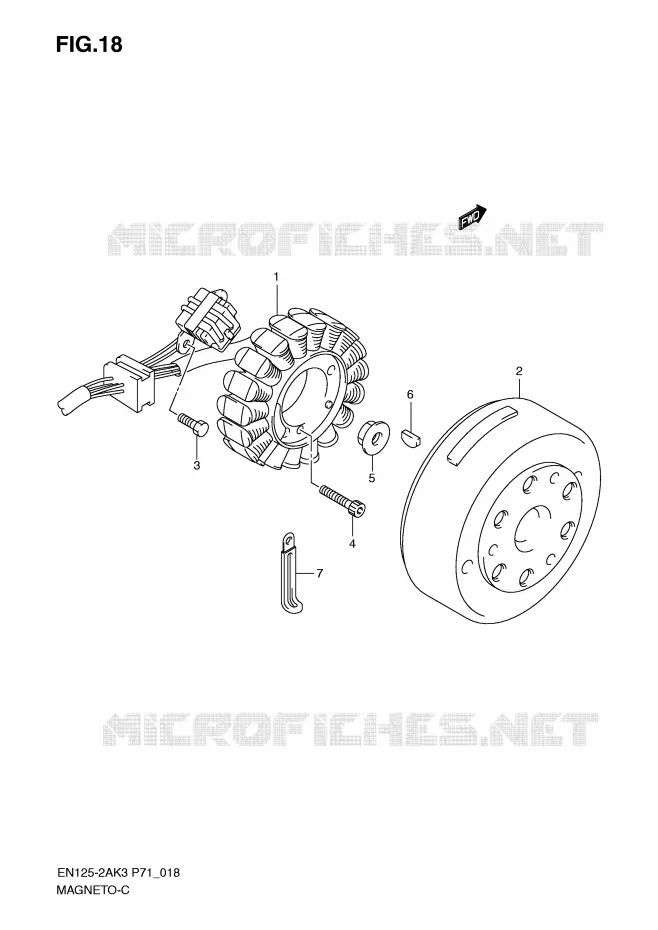 IGNITION Suzuki MOTO 125 EN 2007  EN125HUK7(P71)
